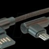 02.11.20 USB 2.0 cable, A rev. connector to micro B connector, angled, 0.