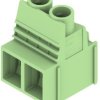 PCB terminal, 2 pole, pitch 10.16 mm, AWG 22-6, 51 A, screw connection, pale green, 2014200000