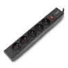 Listwa zasilająca z zabezpieczeniami Tracer PowerGear czarna - 5 gniazd - 3m
