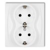 LOGO Gniazdo podwójne z/u SCHUKO biały LGP-2sp