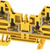 Through terminal block, push-in connection, 2.5 mm², 24 A, 8 kV, black/yellow, 2847580000