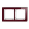 Deco Ramka Podwójna - Efekt Szkła (Ramka: Bordowa Spód: Biały) Bordowy...