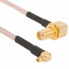Coaxial cable, MMCX plug (angled) to SMA jack (angled), 50 Ω, RG-316, grommet black, 153 mm, 245108-01-06.00