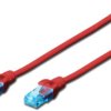 Patch cable, RJ45 plug, straight to RJ45 plug, straight, Cat 5e, U/UTP, PVC, 3 m, red, DK-1512-030/R