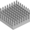 Pin heatsink, (L x W x H) 36.4 x 36.4 x 10 mm, 4.7 to 1.75 K/W, natural aluminum, 10006862