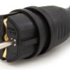 Wtyczka gumowa hermetyczna 230V IP 44 16A schuko, kolor czarny, TWG-SCH