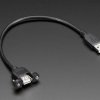 Panel Mount USB Cable - A Male to A Female [Discontinued]