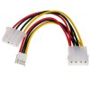 Adapter Molex Wtyk - Gniazdo + Wtyk żeński Mini Molex, 2x15cm, AKYGA
