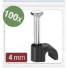 Quadrios 24CA428 Cable clips Black Ø range 2-4 mm 100 pcs