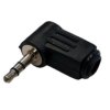 3.5 mm angle jack plug, 3 pole (stereo), solder connection, plastic, 1107005