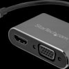 CDP2HDVGA USB C to VGA and HDMI Adapter - Aluminum
