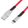 KABEL USB LIGHTNING 2,4A 1M CZERWONY