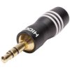 Hicon HI-J35S03 3.5mm Stereo Audio Plug Gold-Plated Pin Black 3-Pin