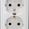 102502002 STANDARD - Socket outlet with earthing contact, 2-way, arctic wh