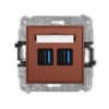 ICON Gniazdo podwójne 2xUSB A-A 3.0 terakota 63IGUSB-6 KARLIK