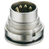 Panel plug, 3 pole, solder cup, screw locking, straight, 0315 03