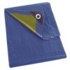 Perel Robust Dekzeil in Blue and Kaki - 2x2 Meters
