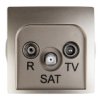 Simon Basic Gniazdo Antenowe Rd/Tv/Sat Przelotowe Satynowe Bmzar-Sat10/P.01/29