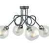 Lampa Sufitowa Nowoczesna 4Xe27 Evie Black/Silver