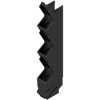 Side element, PA, (W x H x D) 45 x 22.8 x 105.5 mm, black, for OMNIMATE enclosure, 1174280000