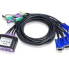 Aten Switch Kvm Vga/Ps/2 Z Obsługą Audio 4-Portowy Cs64az