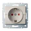 LOGI krem gniazdo 1x1P Schuko o/s 02-1240-103
