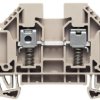 Through terminal block, screw connection, 0.5-4.0 mm², 2 pole, 32 A, 6 kV, dark beige, 9537440000