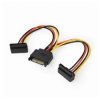 Rozgałęźnik zasilania SATA 0,15m Kątowy, podwójny