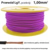 Przewód instalacyjny miedziany jednożyłowy LgY 1,00 mm2, linka giętka, fioletowy