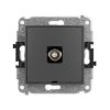 ICON Mechanizm gniazda pojedynczego BNC, bez pola opisowego grafitowy mat 28IGBNCBO-1