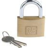 Kłódka średnica szekli: 7mm RS PRO z kluczem W budynkach, na zewnątrz mosiężna Mosiądz