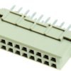 Female connector, type 3B, 20 pole, a-b, pitch 2.54 mm, solder pin, straight, gold-plated, 09242206824