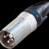 NC3MXX XLR cable connector, 3-pin, silver, nickel-plated