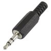 TruComponents 202580 3.5 mm audio jack Plug, straight,Pins:3 Stereo Black