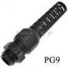 PG9 dławnica bakielitowa z odgiętką, czarna