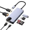 ADAPTER HUB USB-C 8 w 1 - STACJA DOKUJĄCA HDMI 4K VGA RJ45 PD 87W (ZLHUB-8IN1-LANVGA)