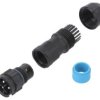 Złącze okrągłe X-Lok, wtyk, motaż na przewód, PIN: 3 męskie ze stykami CC-03BMMB-QL8LPP