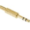 Wtyk Jack 6,3mm Stereo - Metal GOLD
