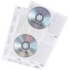 Durable 522219 CD/DVD Punched Pockets 4 Discs Transparent Polypropylene 5 Pack