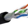 CAT 6 kabel sieciowy napowietrzny, U/UTP, czarny - Długość kabla 100 m