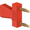 Jumper, pitch 12 mm, 30 VAC/60 VDC, 70 V, 10 A, gold-plated, red, 63.9354-22