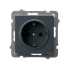 SONATA Gniazdo pojedyncze z uziemieniem schuko szary grafit GP-1RS/m/73