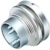 Panel plug, 8 pole, solder cup, screw locking, straight, 09 0473 00 08