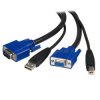 Kabel KVM Męski, dł. 1.8 m, USB typu A Męski/żeński - VGA, USB B, kolor: Czarny, zgodne z: CE, StarTech.com