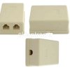 Gniazdo telefoniczne Rj11 2X6P4PIN kremowe