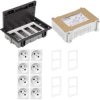 KONTAKT SIMON FLOOR BOX puszka podłogowa 8x gniazdo pojedyncze z/u + kaseta do wylewki