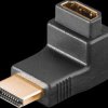 68782 Adapter, HDMI connector to HDMI socket, 90°, top