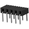 Socket header, 5 pole, pitch 2 mm, angled, black, 2307706-5