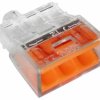 SZYBKOZŁĄCZKA 3*0,5-2,5MM2 TRANSPARENTNA/POMARAŃCZOWY 10 SZT