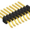 Pin header, 9 pole, pitch 1.27 mm, straight, black, SLVW3SMD0489G
